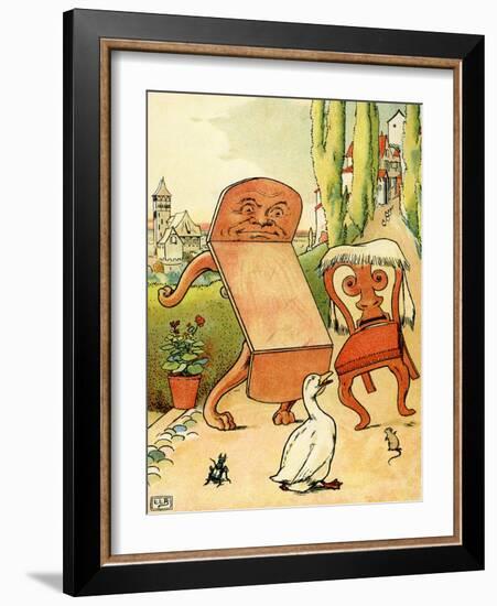 Edward Lear 's The Table and the Chair-Leonard Leslie Brooke-Framed Giclee Print