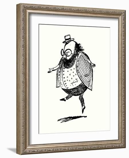 Edward Lear, Self-Portrait (Colour Litho)-Edward (after) Lear-Framed Giclee Print