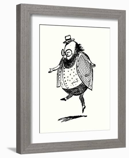 Edward Lear, Self-Portrait (Colour Litho)-Edward (after) Lear-Framed Giclee Print