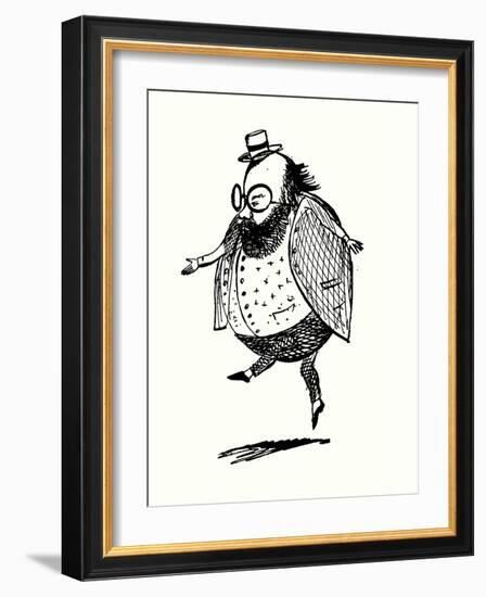 Edward Lear, Self-Portrait (Colour Litho)-Edward (after) Lear-Framed Giclee Print