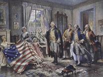 Betsy Ross Shows Washington the Stars and Stripes-Edward Moran-Giclee Print