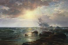 Segelschiffe Bei Sonnenuntergang-Edward Moran-Giclee Print