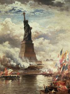 The Unveiling of the Statue of Liberty, Enlightening the World, 1886 by Edward Moran