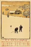 Golf Calendar. February-Edward Penfield-Framed Giclee Print