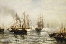 Reception of the Isere in New York Bay, June 20, 1885, 1885-Edward Percy Moran-Giclee Print