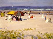 Beach on Long Island-Edward Potthast-Framed Stretched Canvas