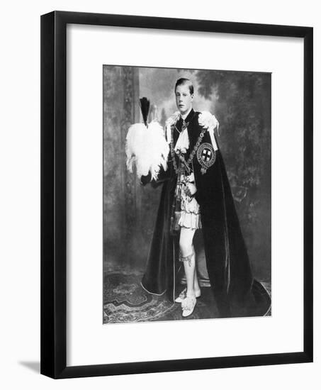 Edward, Prince of Wales as a Knight of the Garter, Early 20th Century-null-Framed Giclee Print