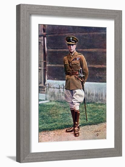 Edward, Prince of Wales, in Army Uniform, Early 20th Century-Tuck and Sons-Framed Giclee Print