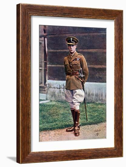 Edward, Prince of Wales, in Army Uniform, Early 20th Century-Tuck and Sons-Framed Giclee Print