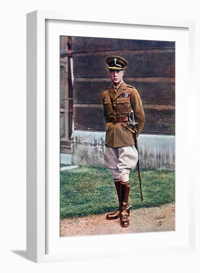 Edward, Prince of Wales, in Army Uniform, Early 20th Century-Tuck and Sons-Framed Giclee Print