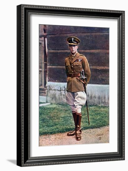 Edward, Prince of Wales, in Army Uniform, Early 20th Century-Tuck and Sons-Framed Giclee Print