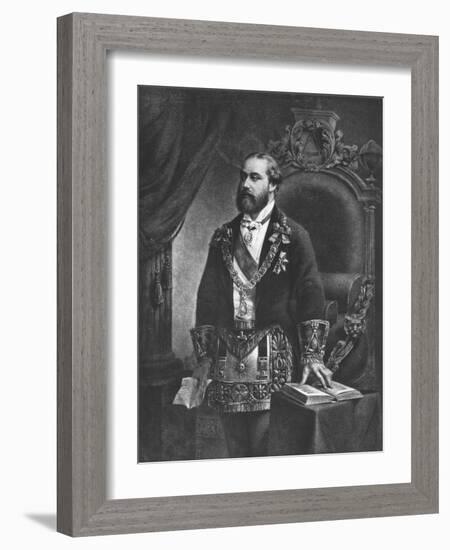 Edward Prince of Wales, Later Edward VII, as Grand Master of Freemasonry, 1884-null-Framed Giclee Print