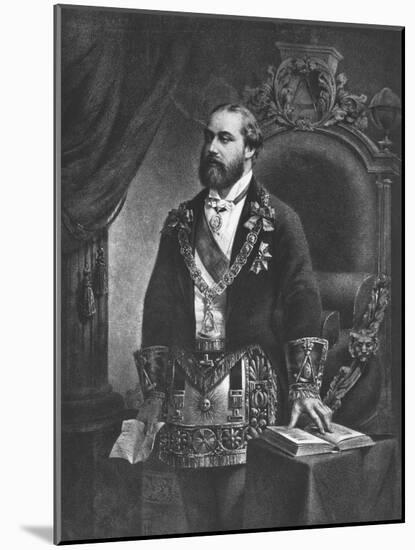 Edward Prince of Wales, Later Edward VII, as Grand Master of Freemasonry, 1884-null-Mounted Giclee Print