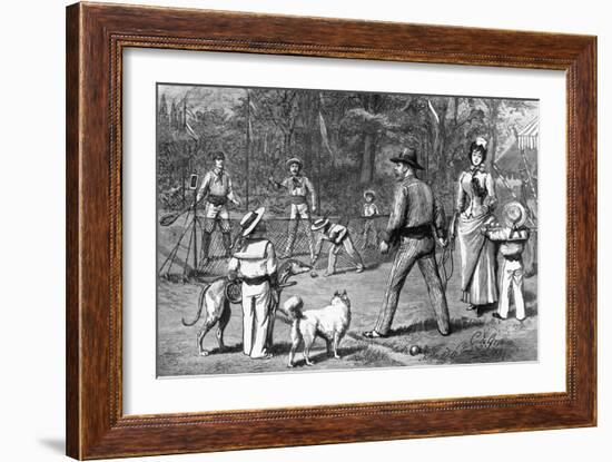 Edward Prince of Wales Playing Tennis in 1883-null-Framed Giclee Print