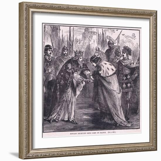 Edward Receiving King John of France Ad 1357-Charles Ricketts-Framed Giclee Print