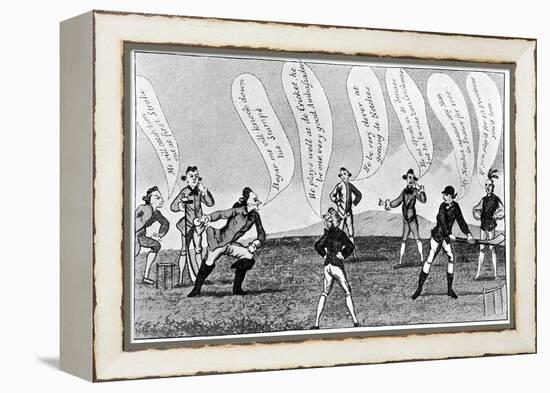 Edward Sackville, 4th Duke of Dorset, Playing Cricket, 18th Century-null-Framed Premier Image Canvas