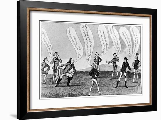 Edward Sackville, 4th Duke of Dorset, Playing Cricket, 18th Century-null-Framed Giclee Print