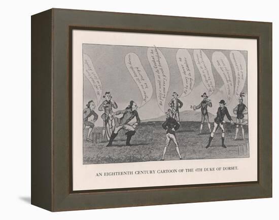 Edward Sackville, 4th Duke of Dorset, Playing Cricket, 18th Century-null-Framed Premier Image Canvas