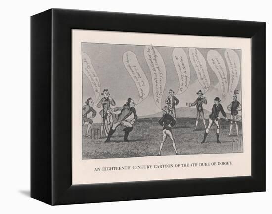 Edward Sackville, 4th Duke of Dorset, Playing Cricket, 18th Century-null-Framed Premier Image Canvas