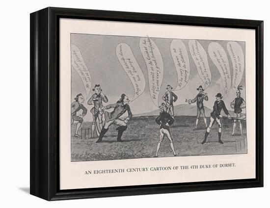 Edward Sackville, 4th Duke of Dorset, Playing Cricket, 18th Century-null-Framed Premier Image Canvas