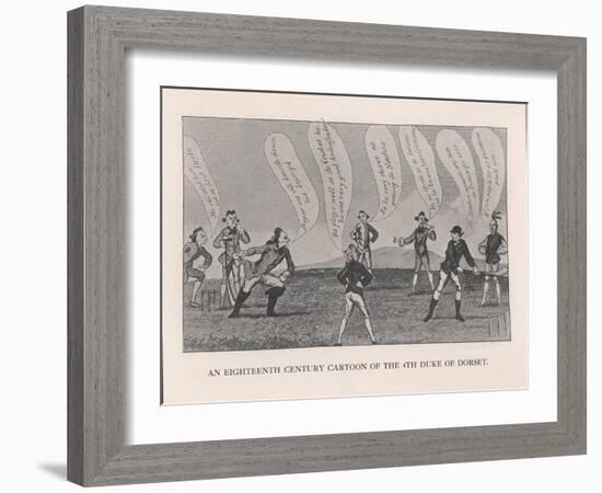 Edward Sackville, 4th Duke of Dorset, Playing Cricket, 18th Century-null-Framed Giclee Print