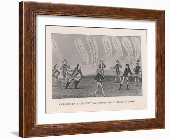 Edward Sackville, 4th Duke of Dorset, Playing Cricket, 18th Century-null-Framed Giclee Print