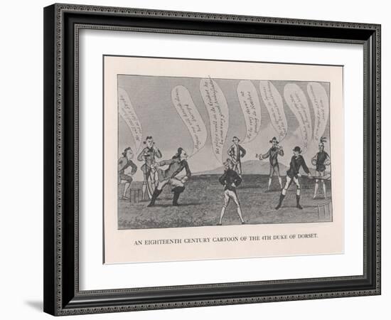 Edward Sackville, 4th Duke of Dorset, Playing Cricket, 18th Century-null-Framed Giclee Print