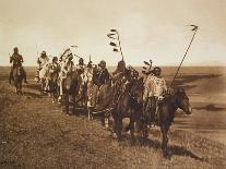 Brate War Party. A Band of Sioux Brules Replays a Raid against the Enemy. Photo Taken from Volume 3-Edward Sheriff Curtis-Framed Giclee Print
