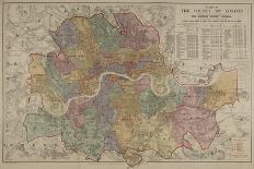 Sketch Map Of the London Postal District-Edward Stanford-Giclee Print