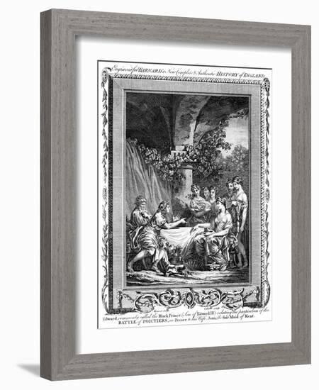 Edward, the Black Prince, Relating the Particulars of the Battle of Poictiers, 19th Century-J Collyer-Framed Giclee Print