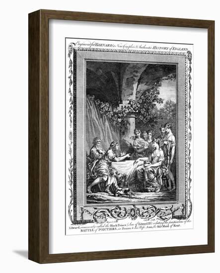 Edward, the Black Prince, Relating the Particulars of the Battle of Poictiers, 19th Century-J Collyer-Framed Giclee Print