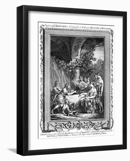 Edward, the Black Prince, Relating the Particulars of the Battle of Poictiers, 19th Century-J Collyer-Framed Giclee Print
