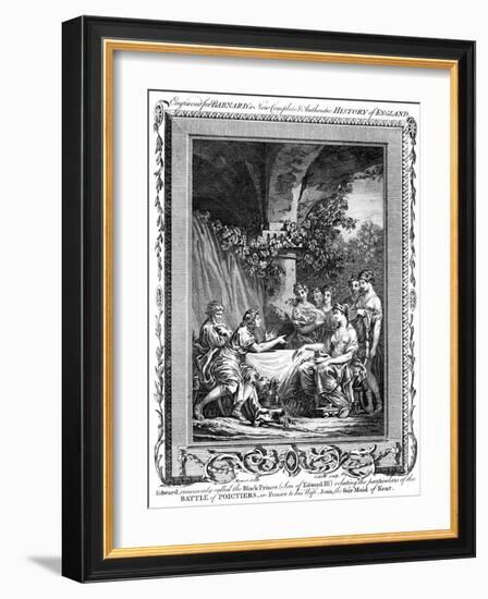 Edward, the Black Prince, Relating the Particulars of the Battle of Poictiers, 19th Century-J Collyer-Framed Giclee Print