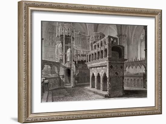 Edward the Confessor's Mausoleum, in the King's Chapel, Westminster Abbey, London, C1818-John Le Keux-Framed Giclee Print