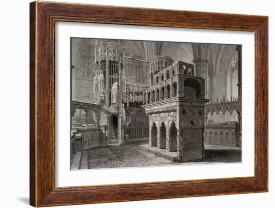 Edward the Confessor's Mausoleum, in the King's Chapel, Westminster Abbey, London, C1818-John Le Keux-Framed Giclee Print