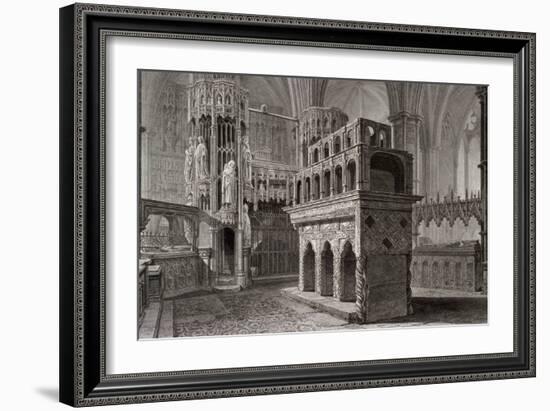 Edward the Confessor's Mausoleum, in the King's Chapel, Westminster Abbey, London, C1818-John Le Keux-Framed Giclee Print