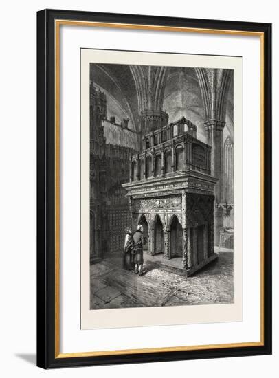 Edward the Confessor's Shrine, Westminster Abbey, London, UK, 19th Century-null-Framed Giclee Print