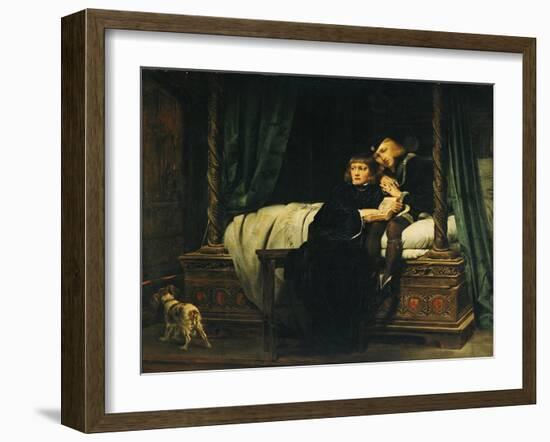 Edward V (1470-83) and Richard, Duke of York in the Tower (Les Enfants D'Edouard) 1830-Hippolyte Delaroche-Framed Giclee Print