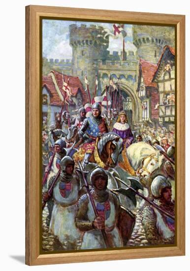Edward V Rides into London with Duke Richard, 1483-Charles John De Lacy-Framed Premier Image Canvas