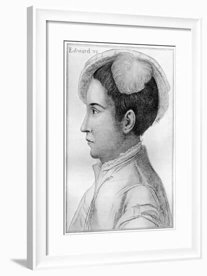 Edward VI, 16th Century-Hans Holbein the Younger-Framed Giclee Print