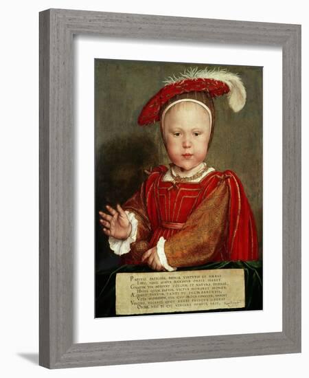 Edward Vi as a Child, C. 1538-Hans Holbein the Elder-Framed Giclee Print