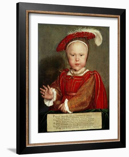 Edward Vi as a Child, C. 1538-Hans Holbein the Elder-Framed Giclee Print