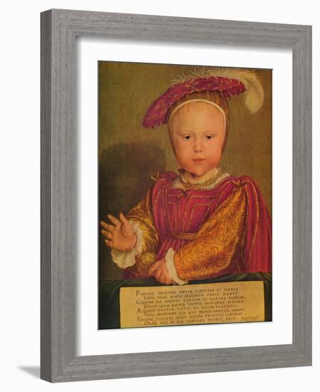 'Edward VI as Prince of Wales', c1538-Hans Holbein the Younger-Framed Giclee Print