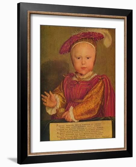 'Edward VI as Prince of Wales', c1538-Hans Holbein the Younger-Framed Giclee Print