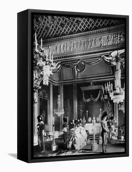 Edward VII Lying in State, Throne Room, Buckingham Palace, London, 1910-null-Framed Premier Image Canvas