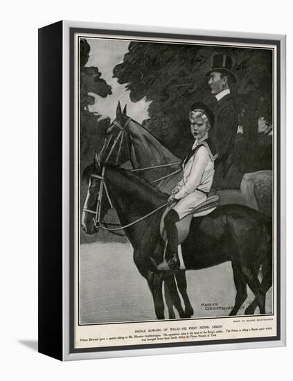 Edward VIII Rides-Maurice Greiffenhagen-Framed Stretched Canvas