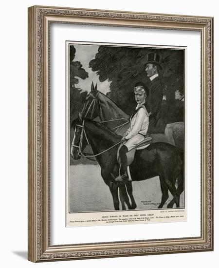 Edward VIII, Riding Boy-Maurice Greiffenhagen-Framed Art Print