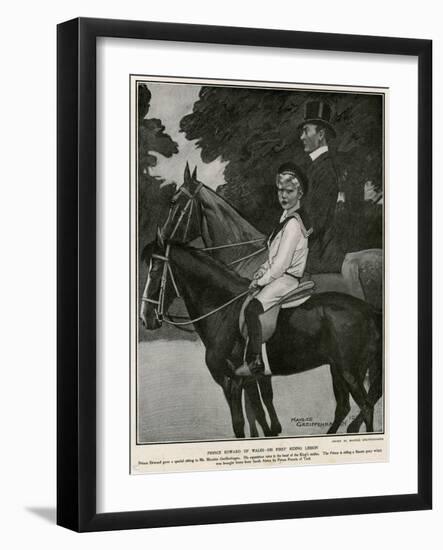 Edward VIII, Riding Boy-Maurice Greiffenhagen-Framed Art Print