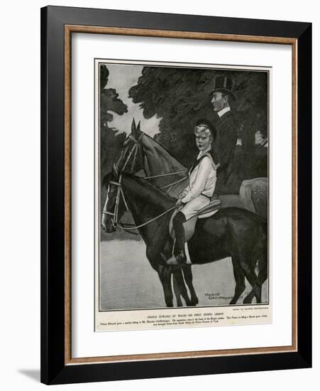 Edward VIII, Riding Boy-Maurice Greiffenhagen-Framed Art Print