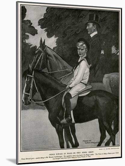 Edward VIII, Riding Boy-Maurice Greiffenhagen-Mounted Art Print